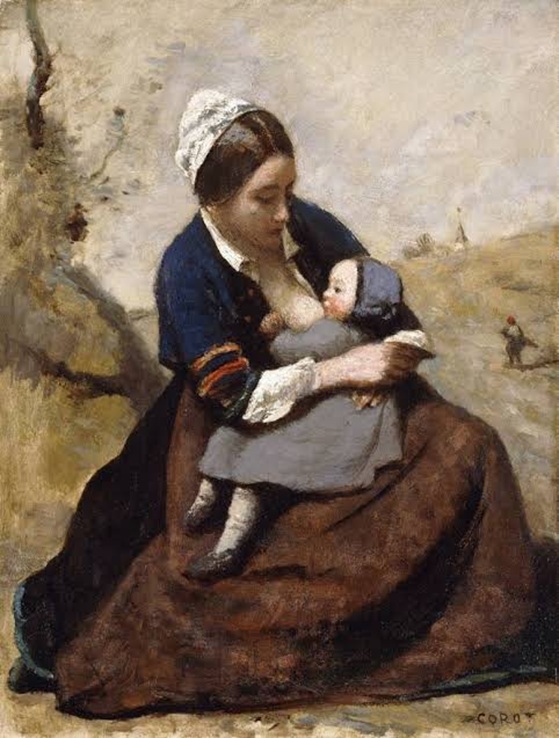 femme allaitant son enfant